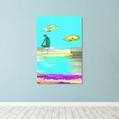 帆船 キャンバスプリント (インサイチュ (ウッドフロア))