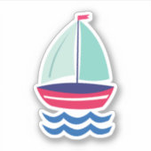 帆船 シール (正面)