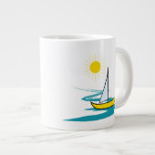 帆船 ジャンボコーヒーマグカップ (正面右)