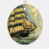 帆船 セラミックオーナメント (左)