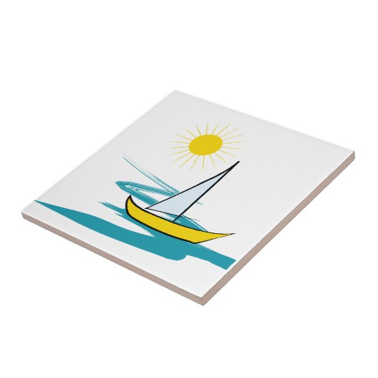 帆船 タイル (側面)