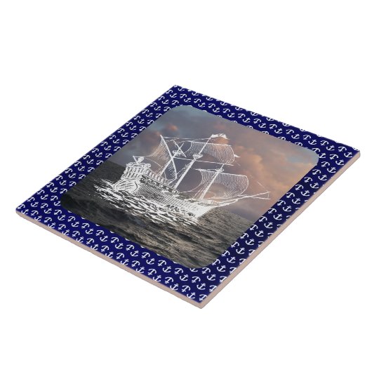 帆船 タイル (側面)