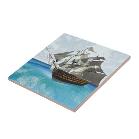 帆船 タイル (側面)