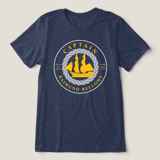 帆船 トライブレンドＴシャツ (デザイン正面)