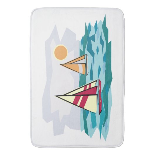 帆船 バスマット (正面縦)