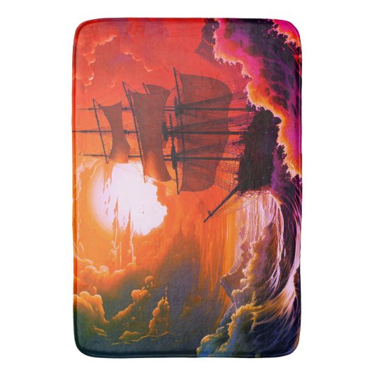 帆船 バスマット (正面縦)