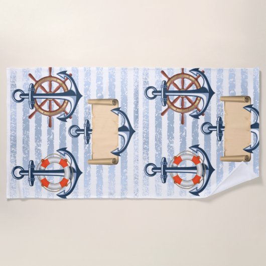 帆船 ビーチタオル (正面)