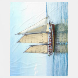 帆船 フリースブランケット