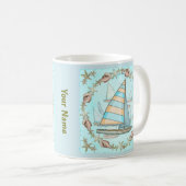 帆船 マグカップ (正面右)