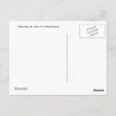 帆船，マホ湾，セントジョン，アメリカ合衆国国防総省はがき ポストカード (裏面)