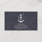 帆船 | メタリックテクスチャの背景 名刺 (裏面)