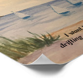 帆船 – メモリ湖に浮かぶ ポスター (角)