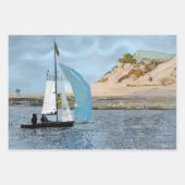 帆船 ラッピングペーパーシート (正面)