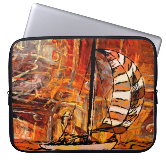 帆船 ラップトップスリーブ (正面)