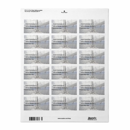 帆船 ラベル (フルシート)