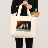 帆船 ラージトートバッグ (正面(商品))