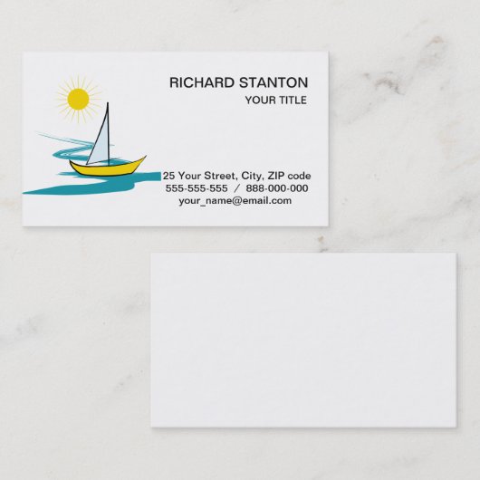 帆船 名刺 (正面/裏面)