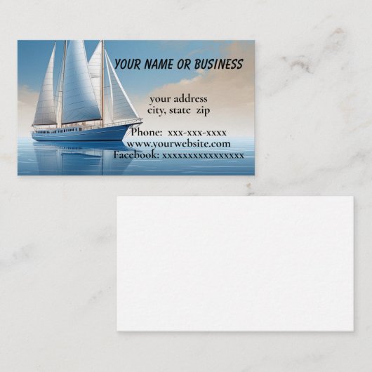 帆船 名刺 (正面/裏面)