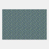 帆船，熱帯のヤシの木，海鳥 ラッピングペーパーシート (正面)