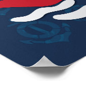 帆船 – 赤・白・青航海ののウォールアート ポスター (角)