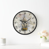 帆船  ~1789東半球図~   ラージ壁時計 (ホーム)