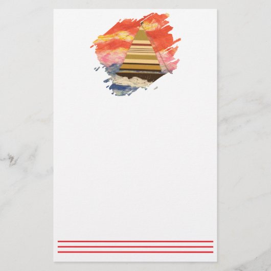 帆船–2ペイントストローク 便箋 (正面)