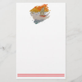 帆船–4ペイントストローク 便箋