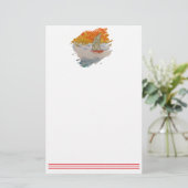 帆船–4ペイントストローク 便箋 (スタンド正面)