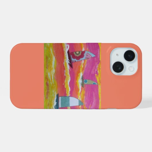 帆船 iPhone 15ケース (裏面横)