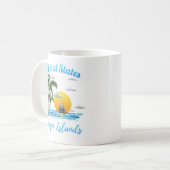 帆走する米国ヴァージン諸島 コーヒーマグカップ (正面左)