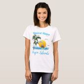 帆走する米国ヴァージン諸島 Tシャツ (正面フル)