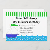 帆走テーマ招待状 招待状 (正面/裏面)