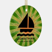 帆走パーソナライズされたオーナメント セラミックオーナメント (右)