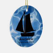 帆走パーソナライズされたオーナメント セラミックオーナメント (右)