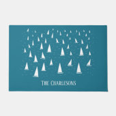 帆走パーソナライズされた船航海の ドアマット (正面)