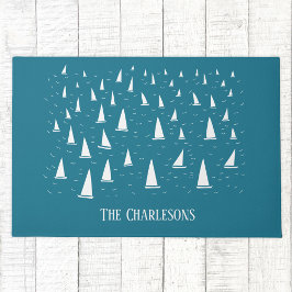 帆走パーソナライズされた船航海の ドアマット