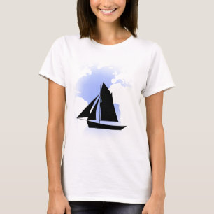 帆走世界帆船レディースパゲティトップ Tシャツ