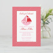 帆走帆船ベビ祝ーシャワーへ 招待状 (スタンド正面)