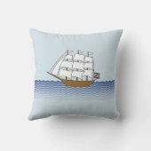 帆走船デザイン クッション (裏面)