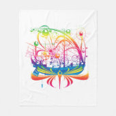 帆走船フリースブランケット フリースブランケット (正面)