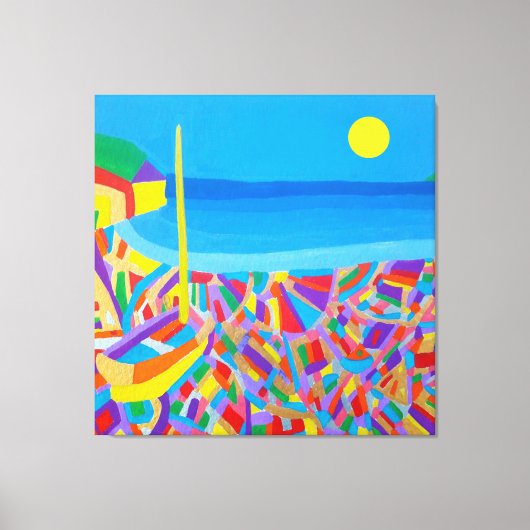 帆走艇バイザシーストレッチ帆布プリント キャンバスプリント (正面)