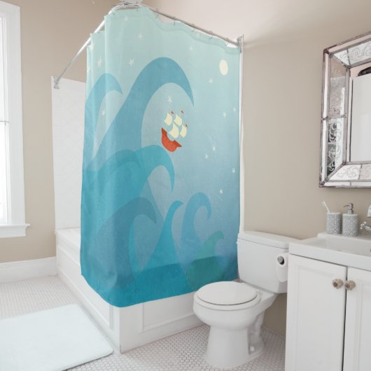 帆走艇 シャワーカーテン (インサイチュ)