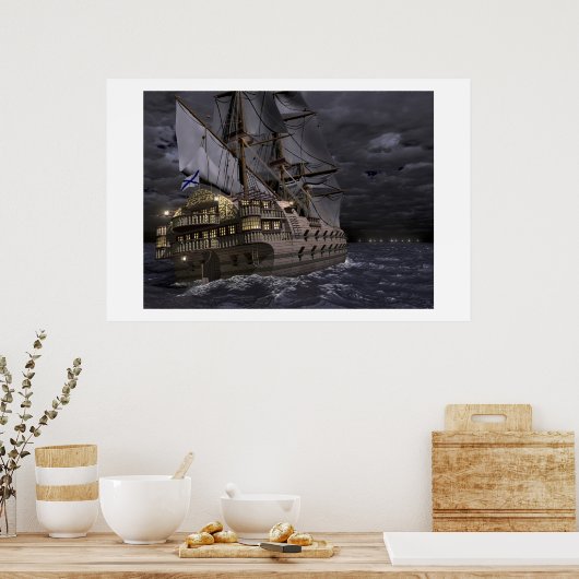 帆走要塞 ポスター (キッチン)