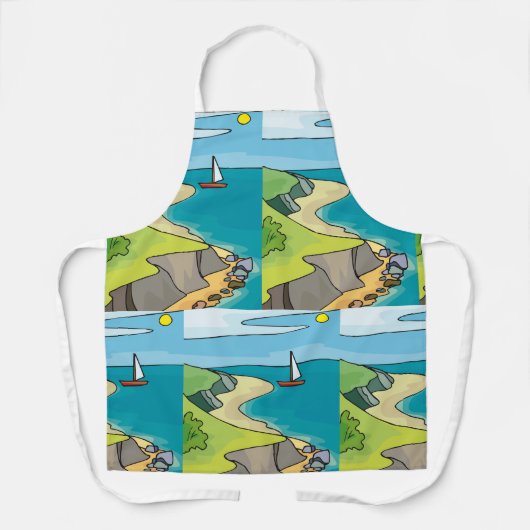 帆走風景 エプロン (正面)