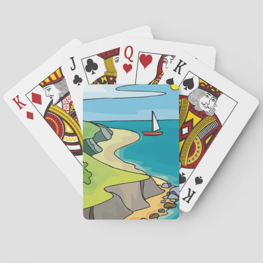 帆走風景 トランプ (裏面)