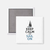 帆走 – 静保かに帆を上げる マグネット (正面/裏面)