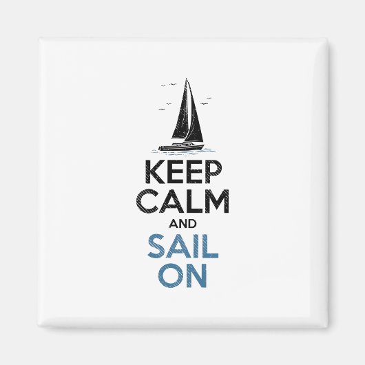 帆走 – 静保かに帆を上げる マグネット (正面)