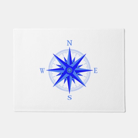 帆走 – 風バラ航海のCompass Shirt ドアマット (正面)