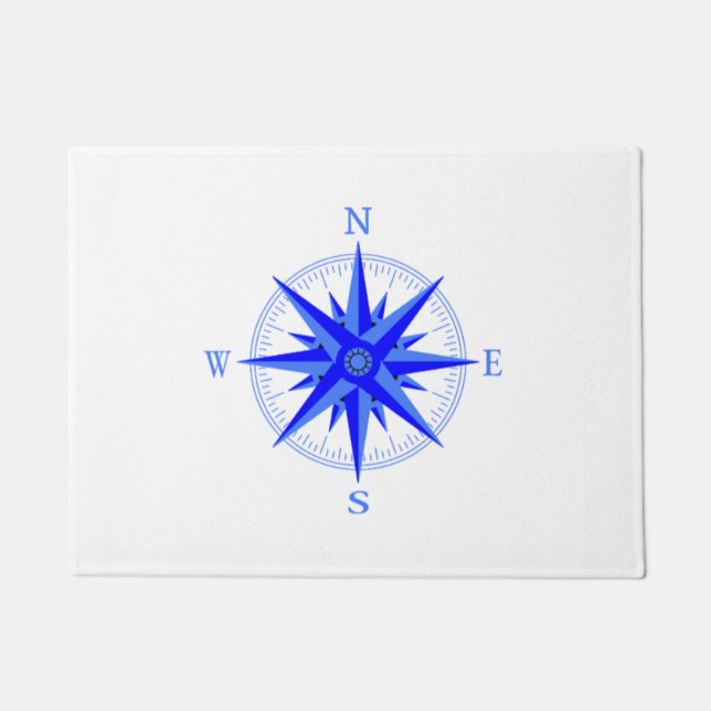 帆走 – 風バラ航海のCompass Shirt ドアマット (正面)