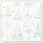 帆遠くに ガラスコースター (裏面)